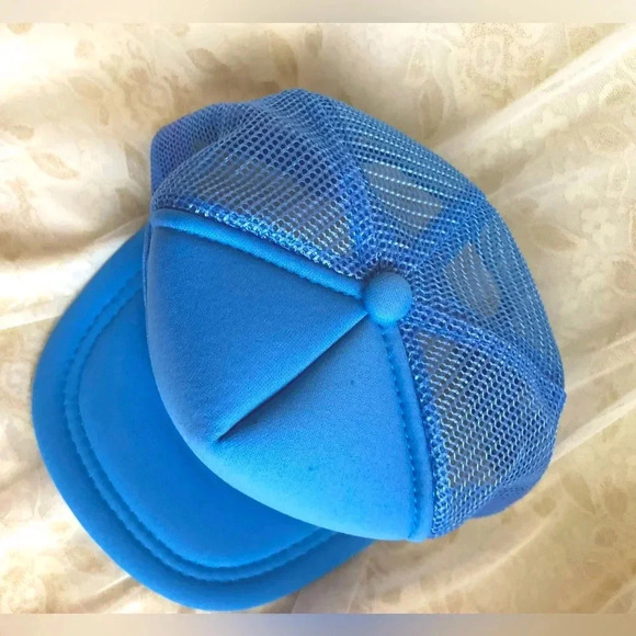 Unisex Boys/Girls & Kids Blue snapback adjustable Cotton Net Baseball hat - Picture 4 of 5